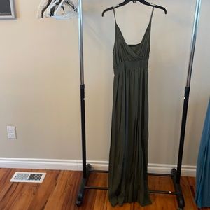 Olive green maxi dress